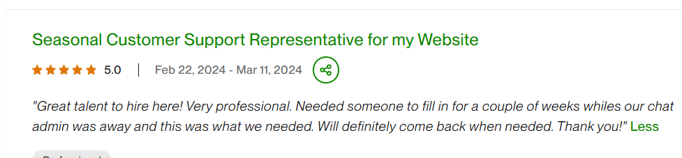 Customer Support Job